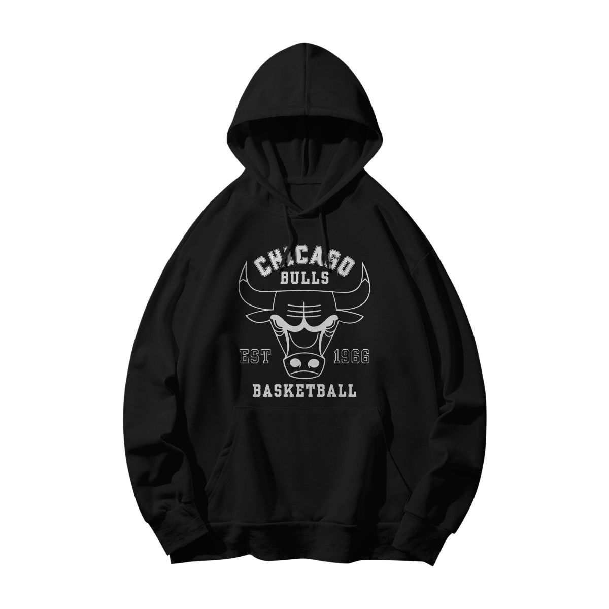 Bulls Split Black White Basketball T-Shirt Streetwear Graphic Tee