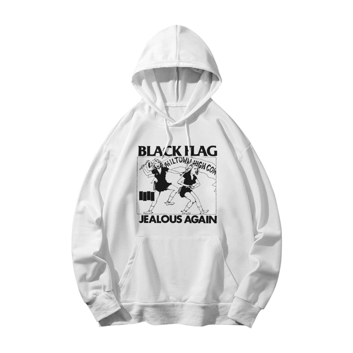 Black Flag Jealous Again Vintage Punk Rock Graphic T-Shirt Retro Band Tee