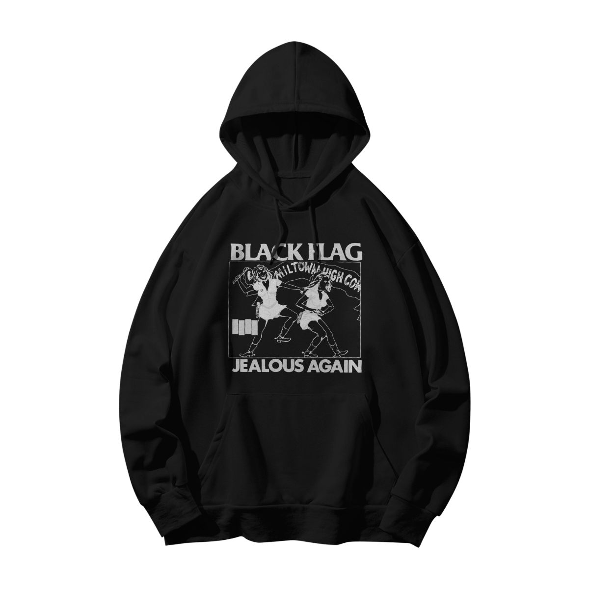 Black Flag Jealous Again Vintage Punk Rock Graphic T-Shirt Retro Band Tee