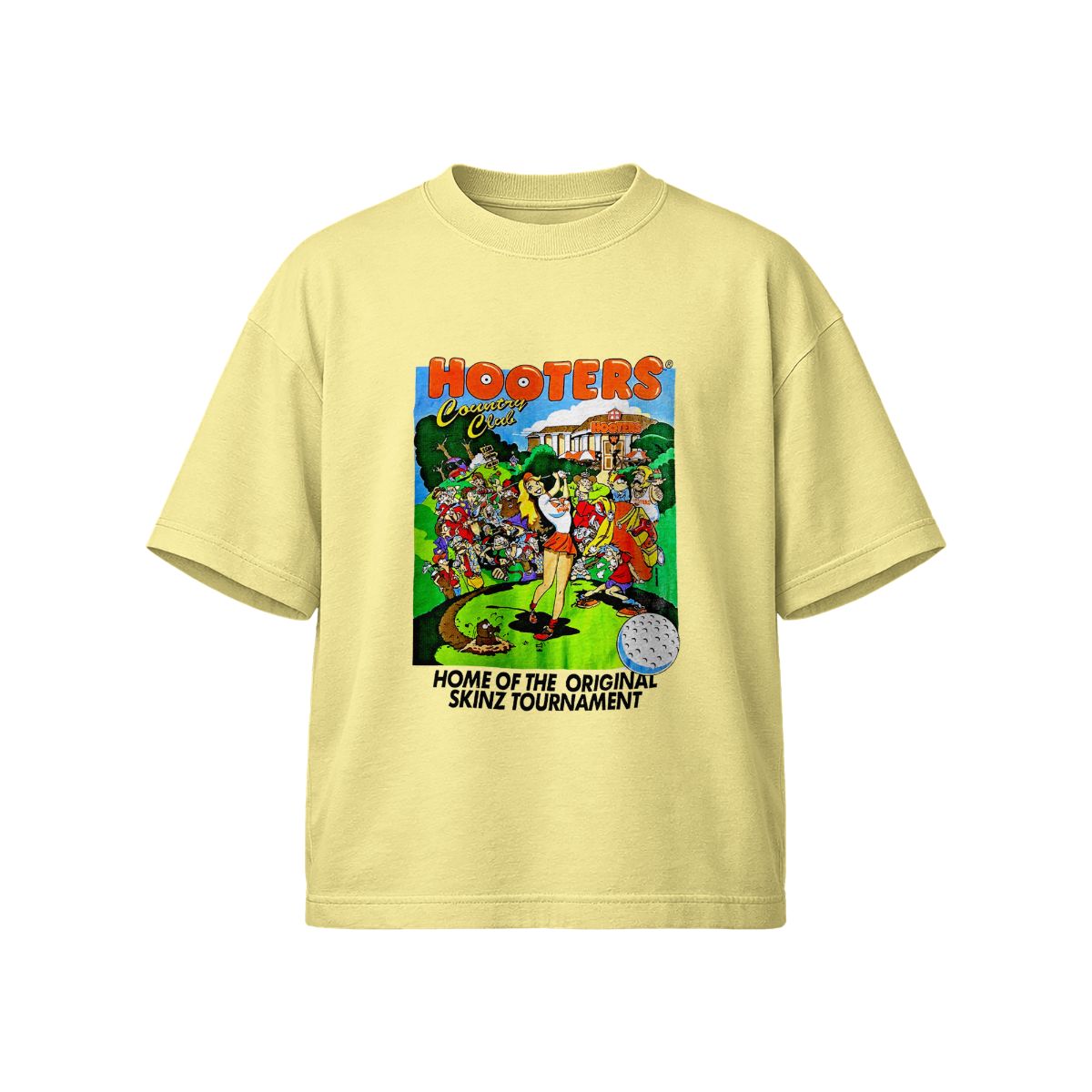 Vintage Hooters Country Club Graphic T-Shirt Retro Cartoon Golf Streetwear Unisex Tee