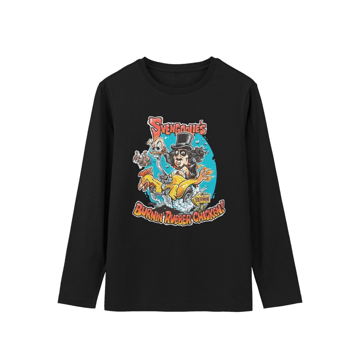 SVENGOOLIE’S BURNIN RUBBER CHICKEN! Funny Horror Retro Graphic Tee