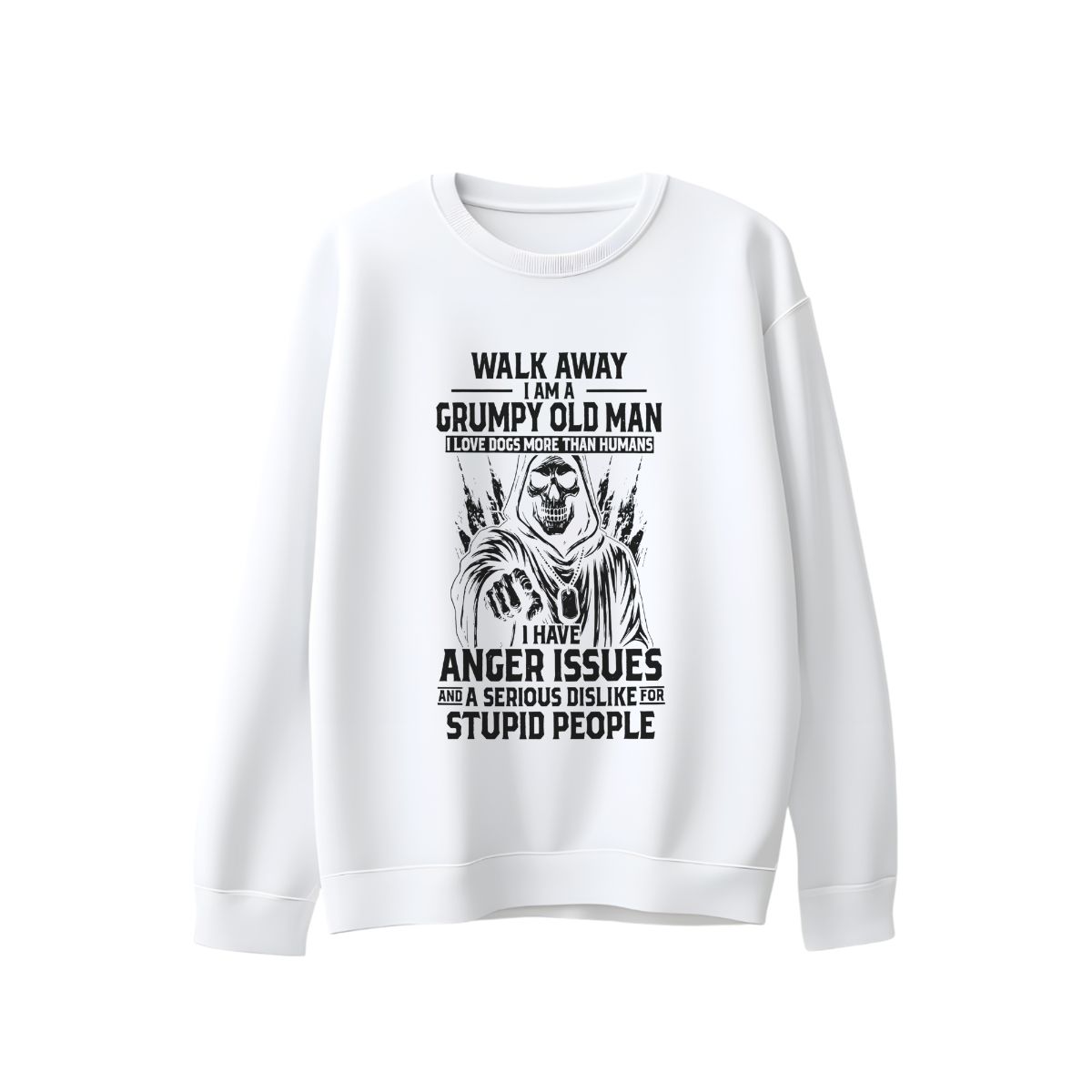 Grumpy Old Man Shirt Funny Skull Tee – Sarcastic Humor Graphic T-Shirt