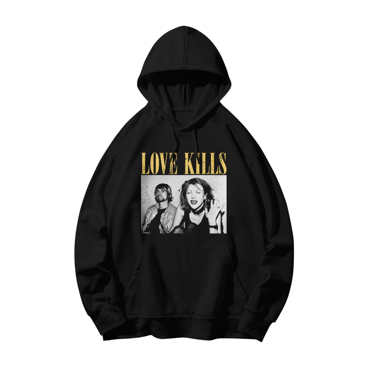 Love Kills Shirt Vintage Grunge Tee – Retro Black and White Rock Style