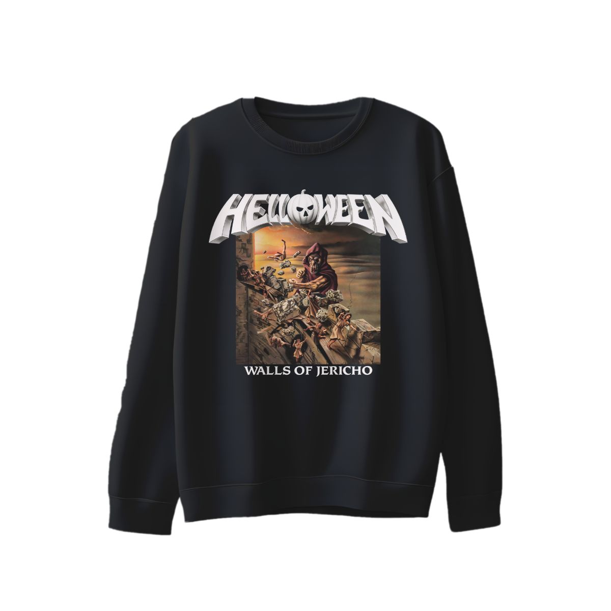 Halloween Walls of Jericho Graphic T-Shirt – Vintage Horror Art Spooky Tee