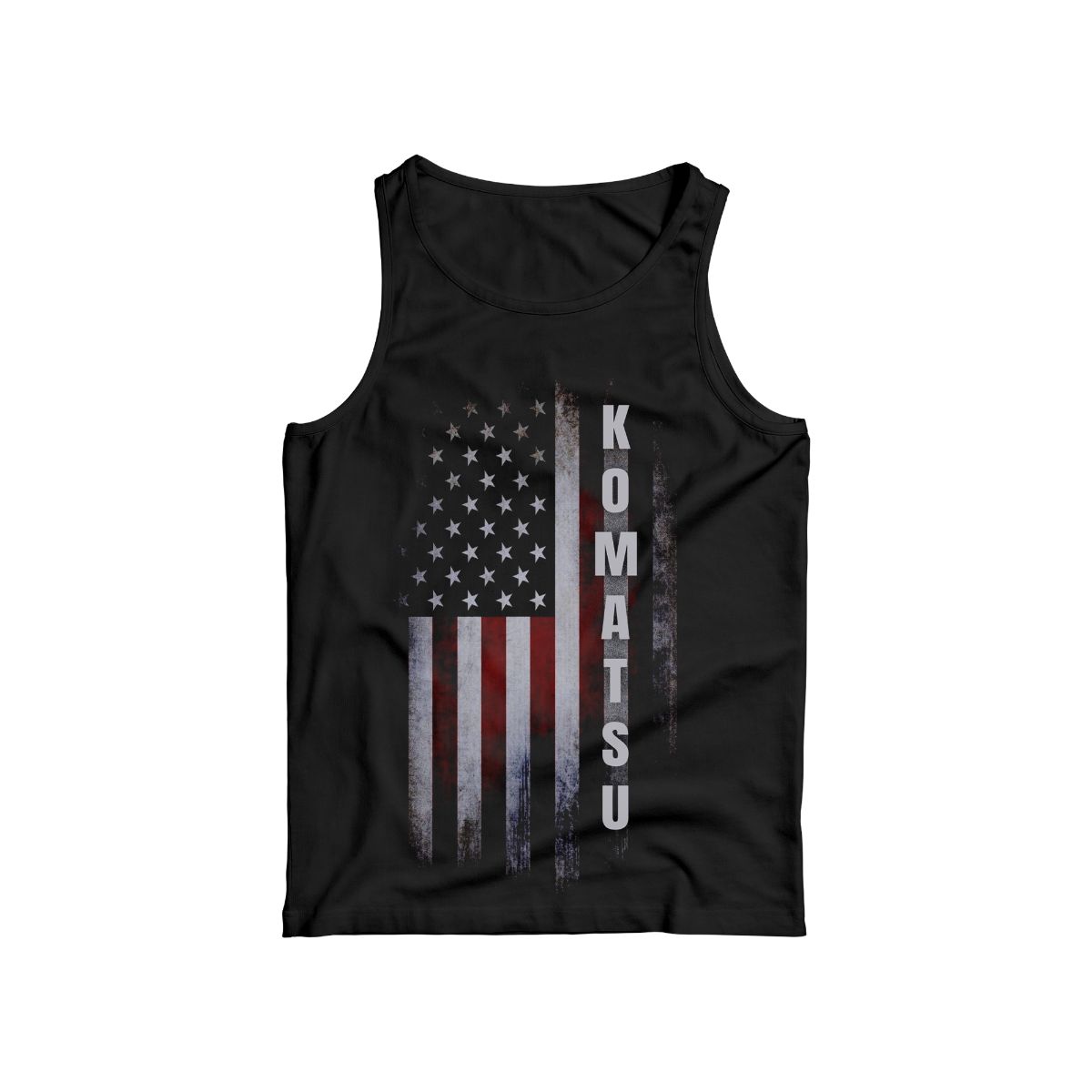 Komatsu USA Flag T-Shirt – Vintage American Flag Industrial Graphic Tee