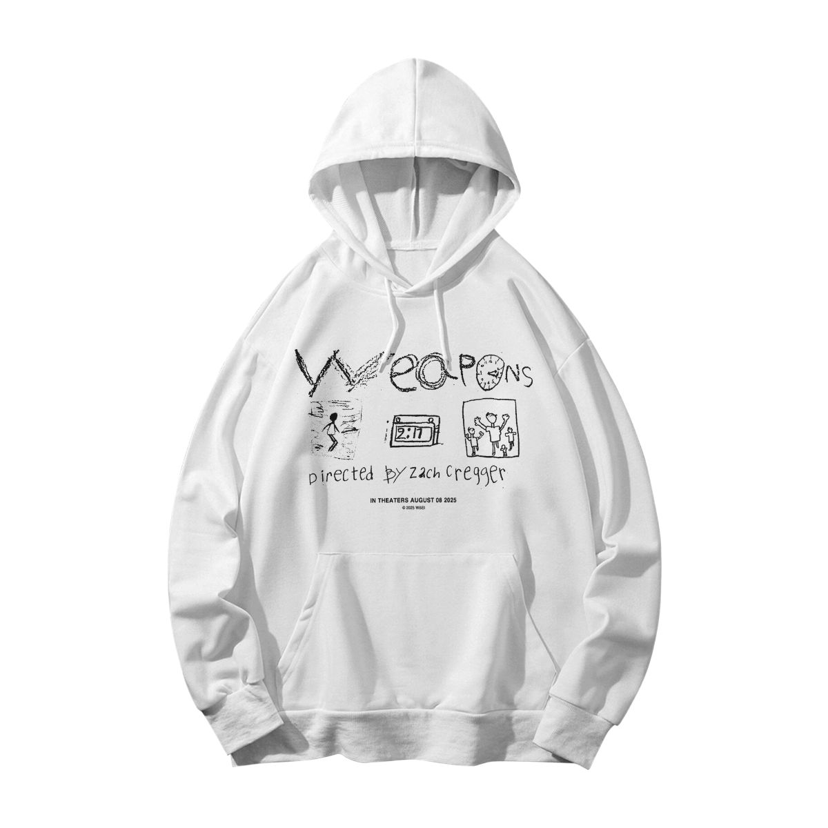 Vintage Chalk Art Graphic T-Shirt – Abstract Weapons & Sketch Design Tee