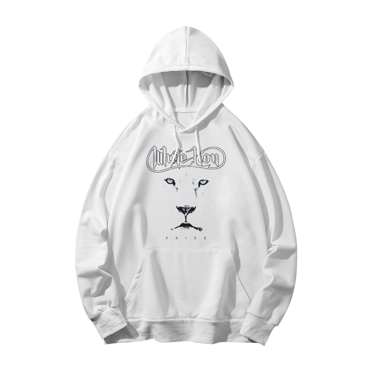 White Lion Pride Graphic T-Shirt – Minimalist Animal Face Streetwear Tee