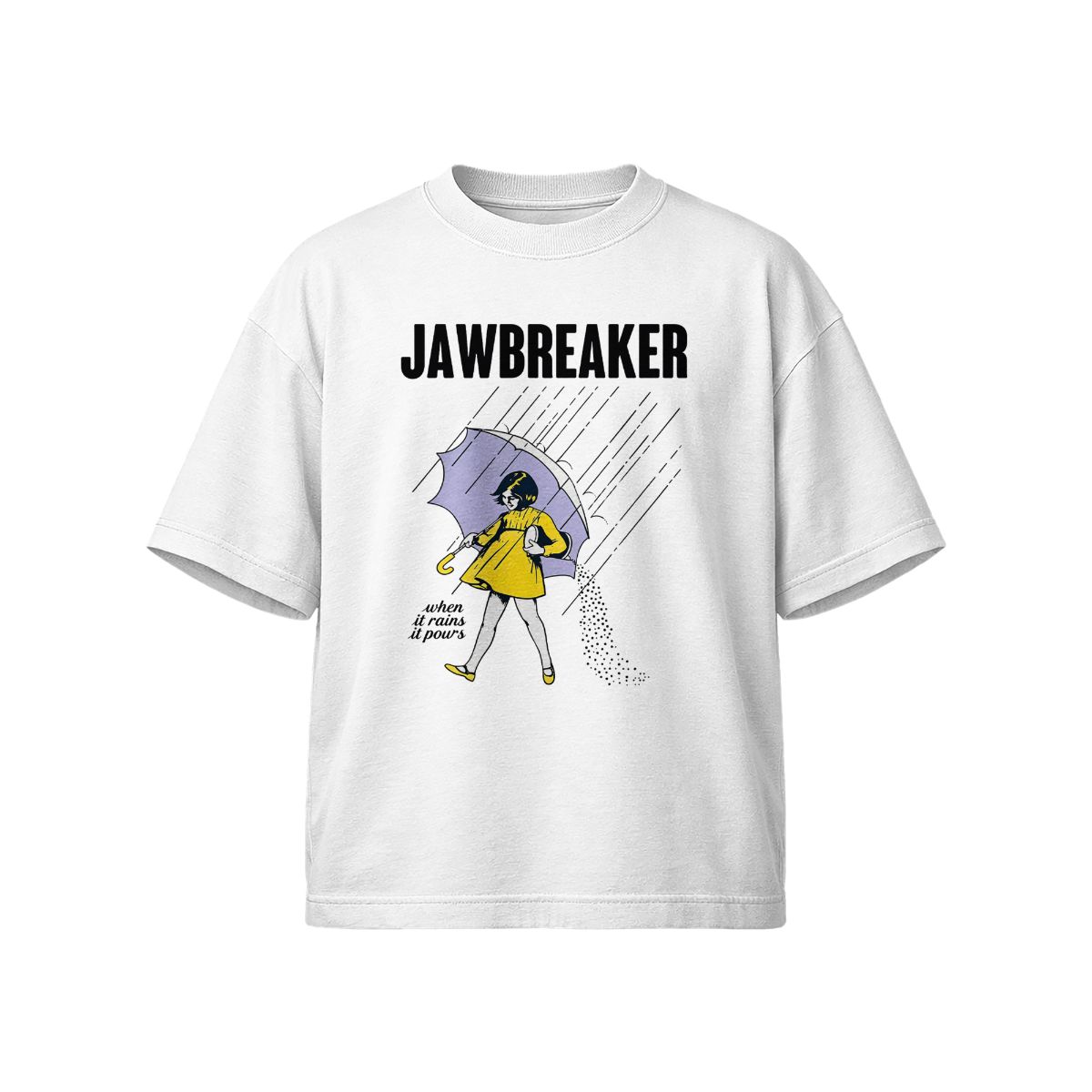 Jawbreaker Rain Girl T-Shirt – Vintage Grunge “When It Rains It Pours” Graphic Tee