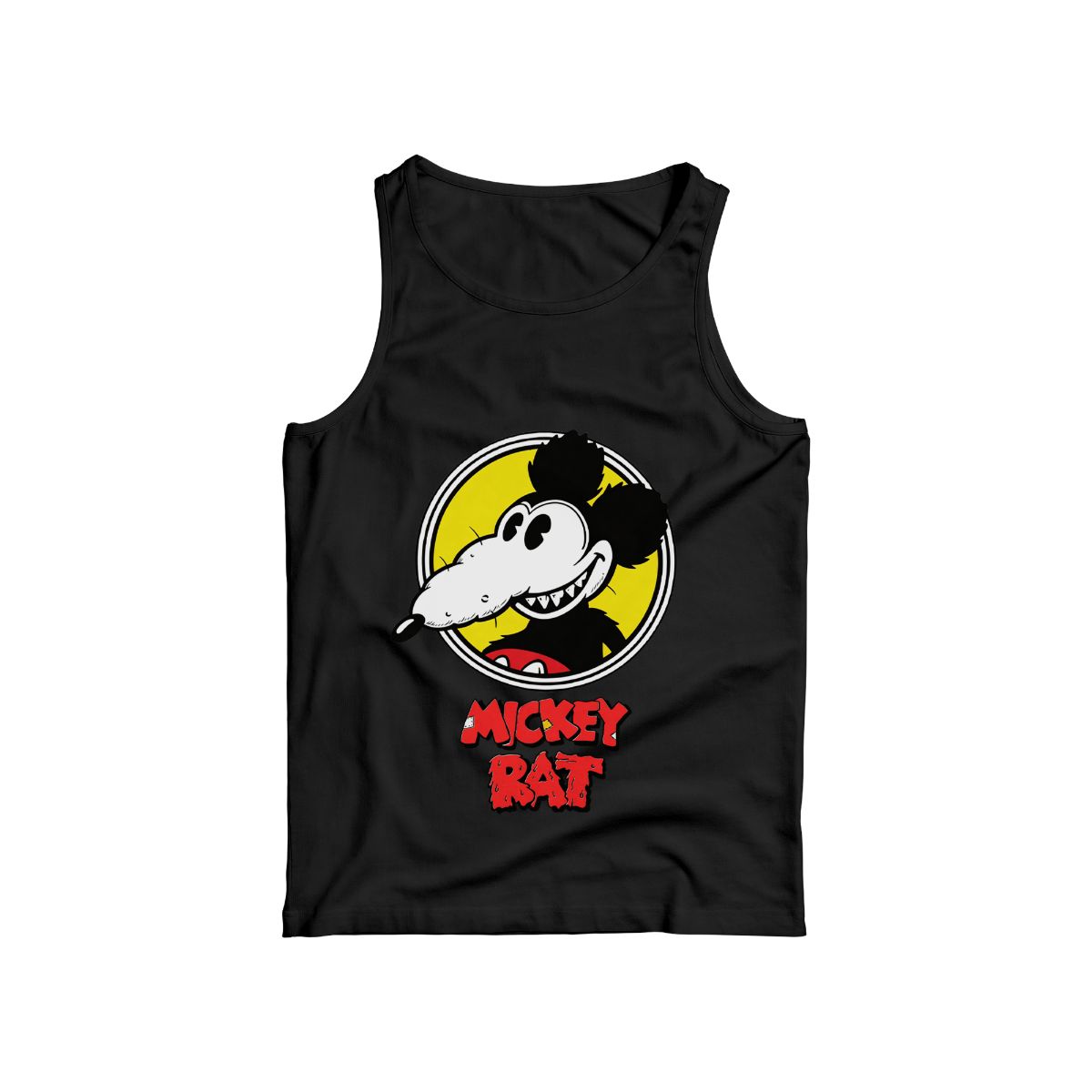 Mickey Rat Cartoon T-Shirt – Vintage Punk Style Graphic Tee, Retro Mouse Parody Shirt