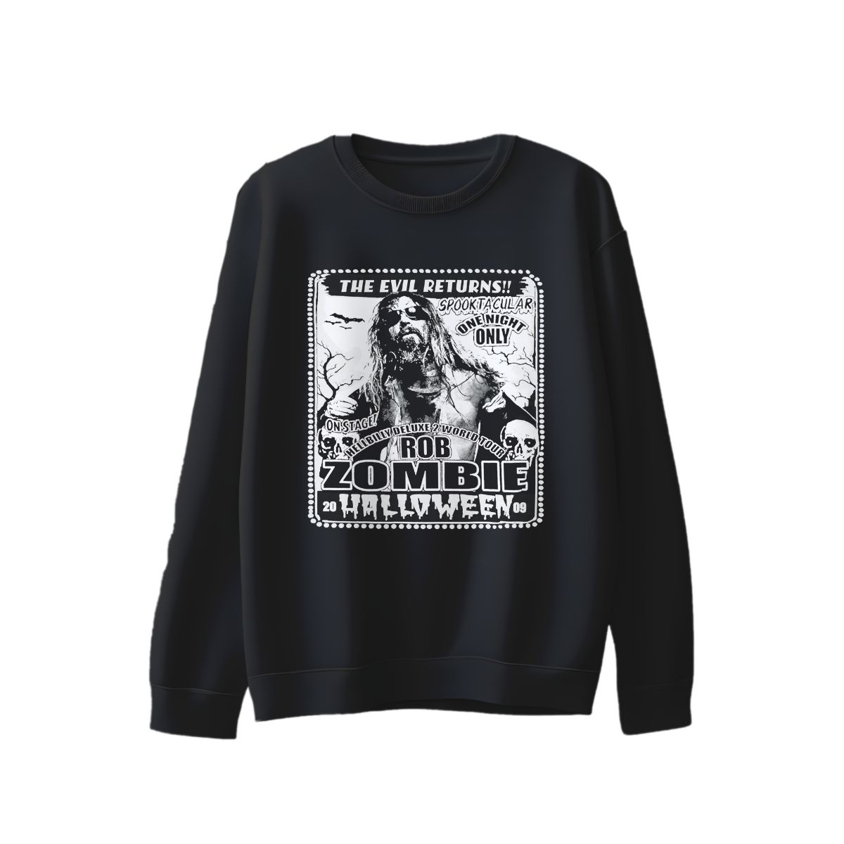 Rob Zombie Halloween Graphic T-Shirt – Vintage Horror Concert Tee