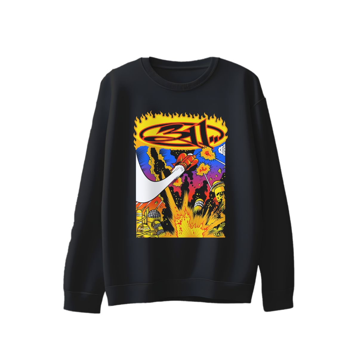311 Inspired Graphic T-Shirt – Retro Explosion Art Rock Tee