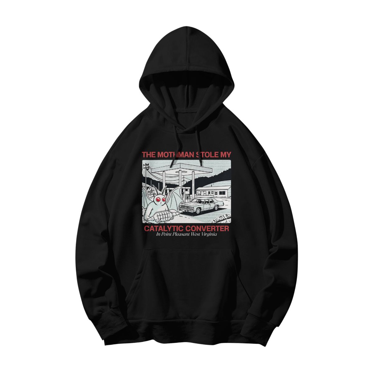 Funny Mothman Catalytic Converter T-Shirt – Cryptid Meme Graphic Tee