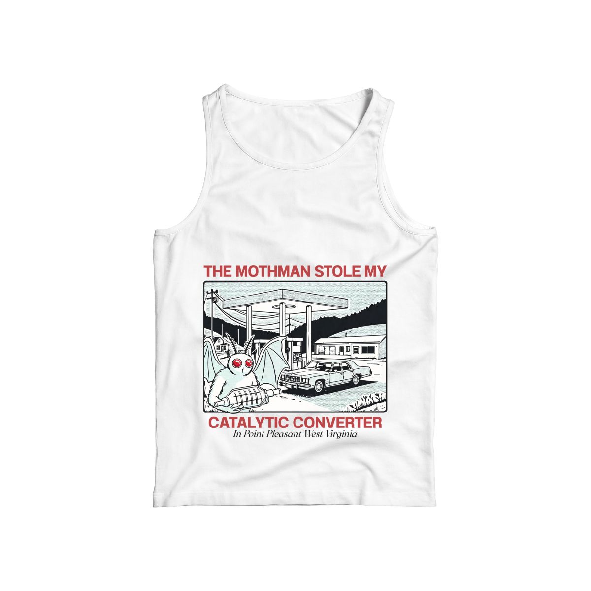 Funny Mothman Catalytic Converter T-Shirt – Cryptid Meme Graphic Tee