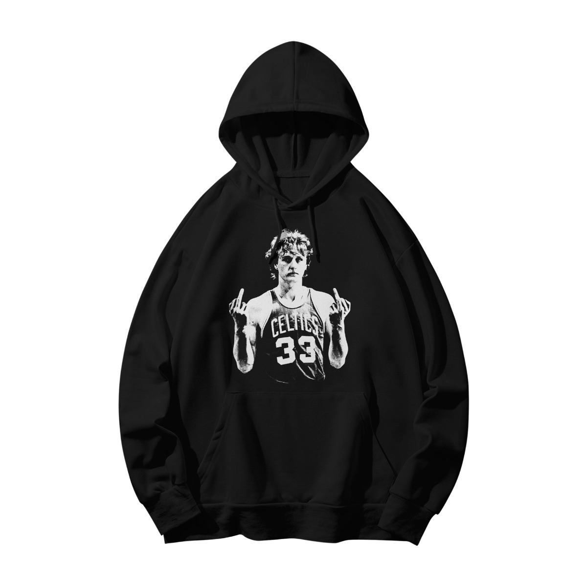 Vintage Basketball Legend Graphic Tee – Larry Bird Celtics 33 Black T-Shirt