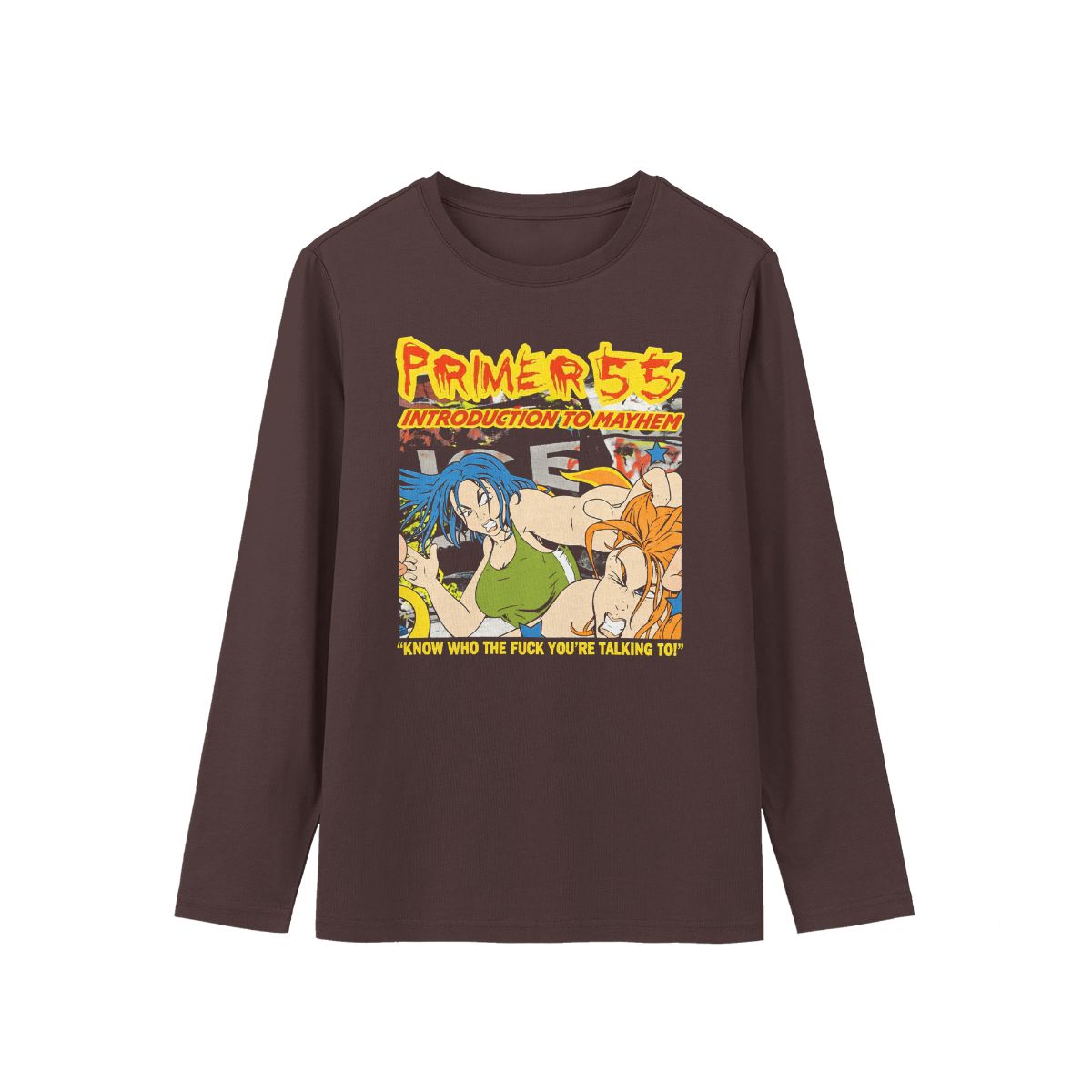 Primer 55 “Introduction to Mayhem” Graphic T-Shirt – Vintage Nu Metal Anime Fight Tee