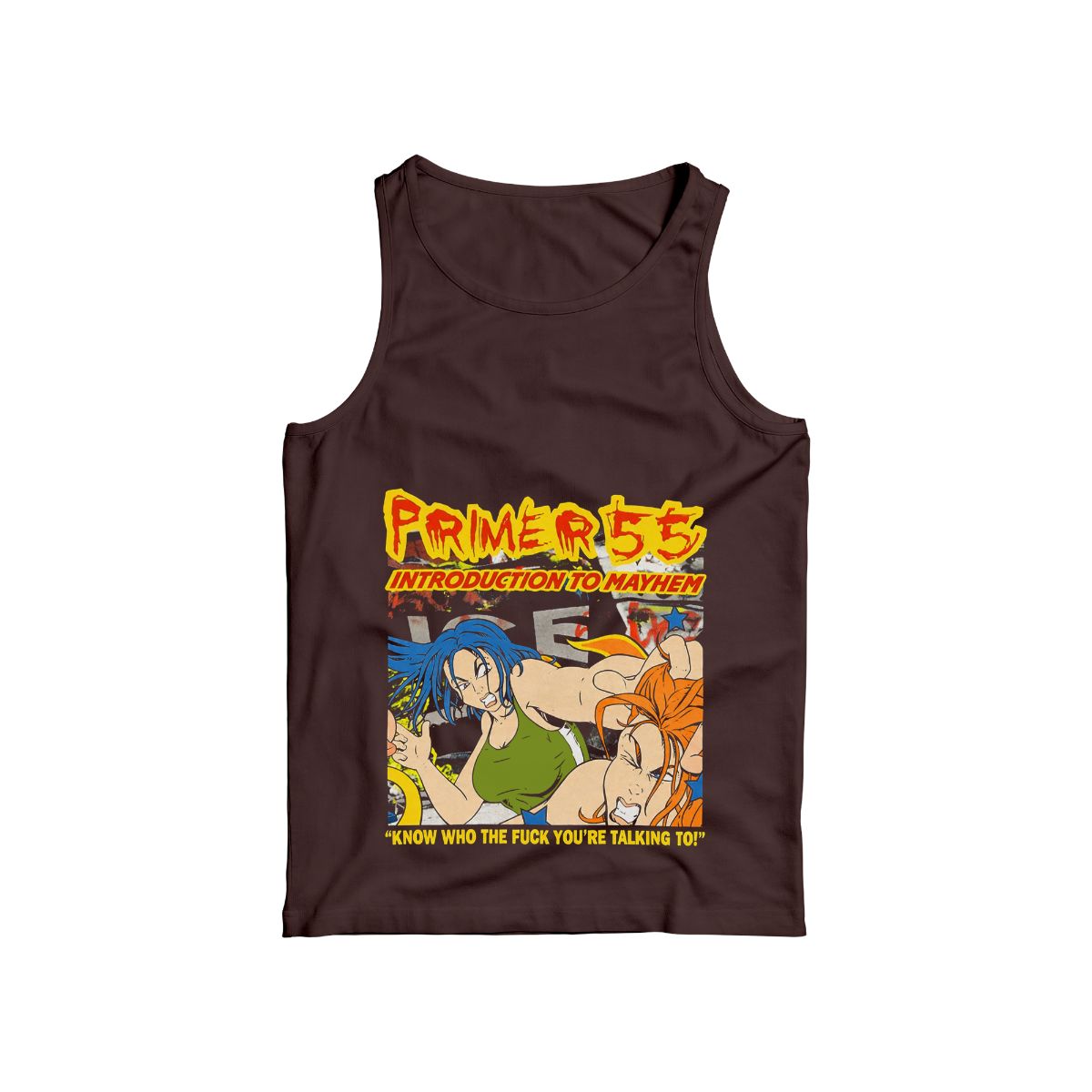 Primer 55 “Introduction to Mayhem” Graphic T-Shirt – Vintage Nu Metal Anime Fight Tee