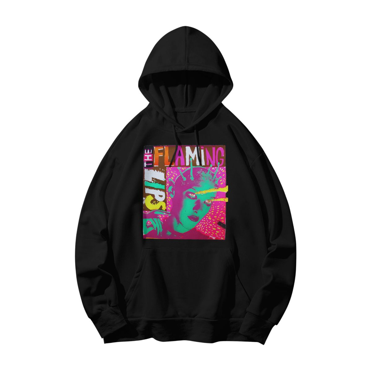 Psychedelic Alien Graphic T-Shirt "The Flaming" Abstract Art Streetwear Tee for Men & Women