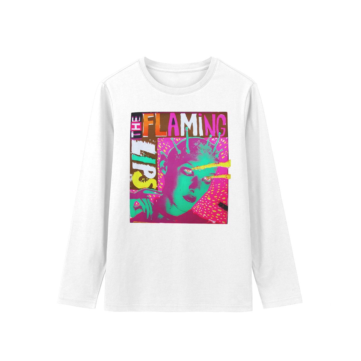 Psychedelic Alien Graphic T-Shirt "The Flaming" Abstract Art Streetwear Tee for Men & Women