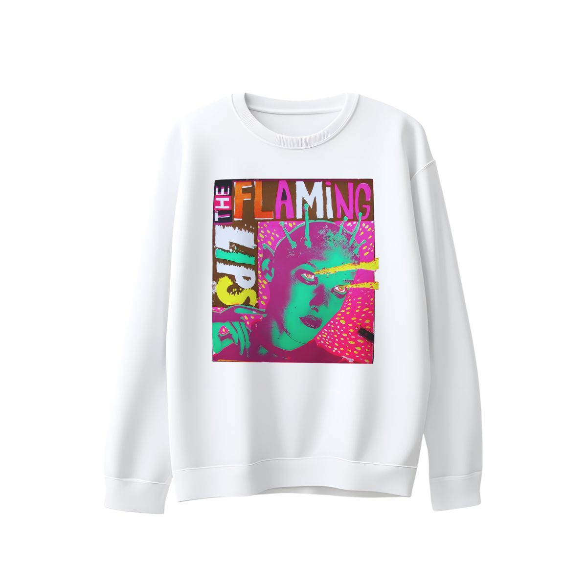 Psychedelic Alien Graphic T-Shirt "The Flaming" Abstract Art Streetwear Tee for Men & Women