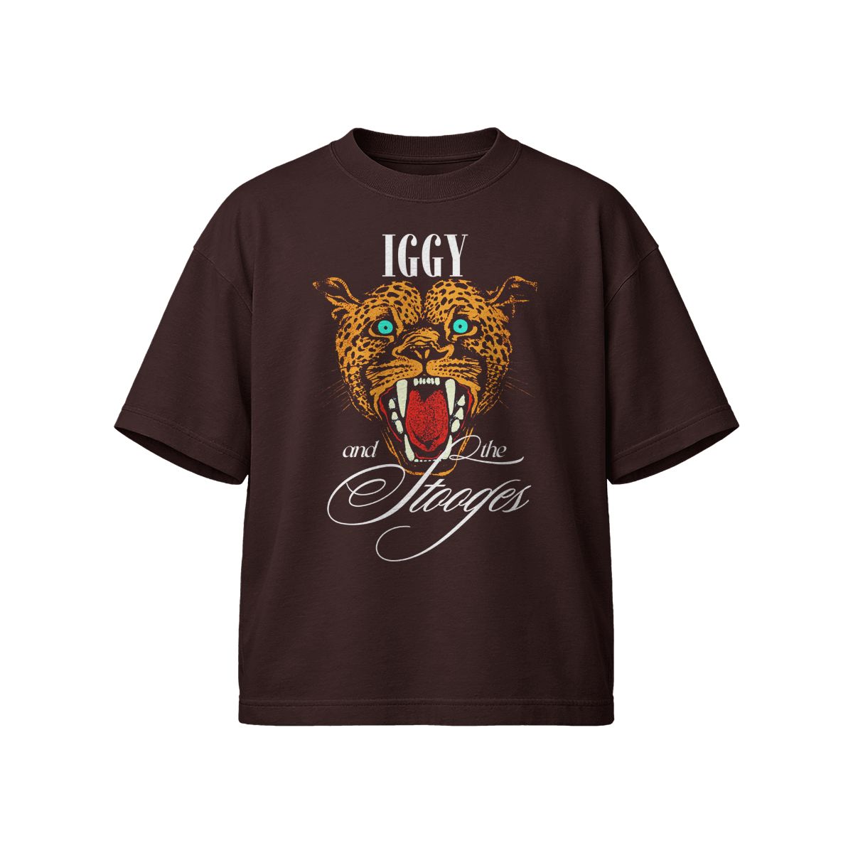 Iggy and The Stooges Leopard Graphic T-Shirt – Vintage Punk Rock Cat Tee