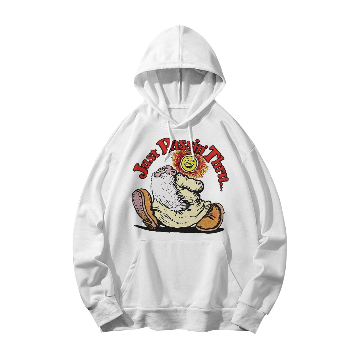 Just Passin’ Thru Vintage Graphic T-Shirt – Retro Humor Relaxed Fit Tee