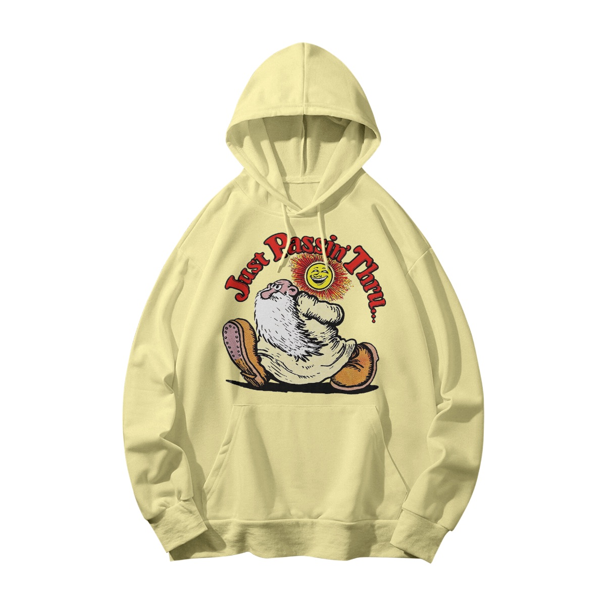 Just Passin’ Thru Vintage Graphic T-Shirt – Retro Humor Relaxed Fit Tee