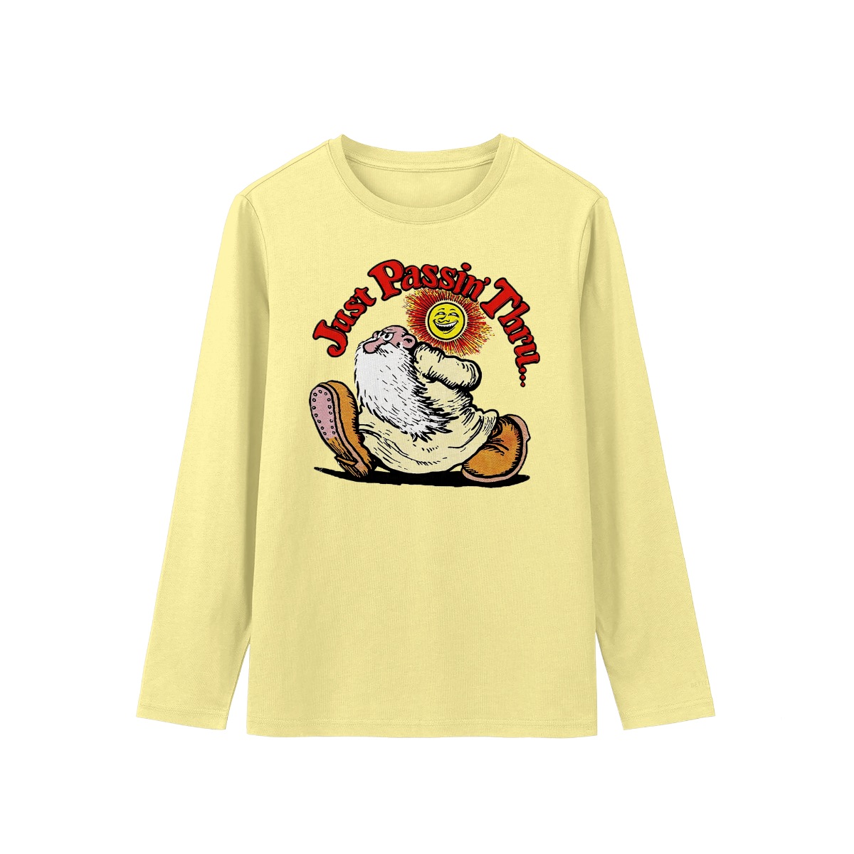 Just Passin’ Thru Vintage Graphic T-Shirt – Retro Humor Relaxed Fit Tee