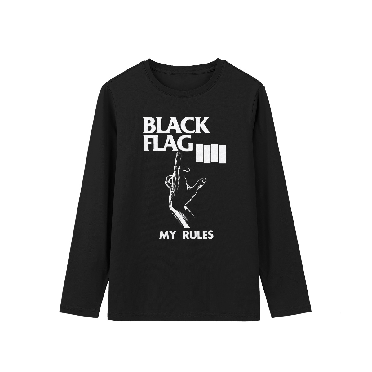 Black Flag My Rules Punk Graphic T-Shirt – Edgy Streetwear Tee