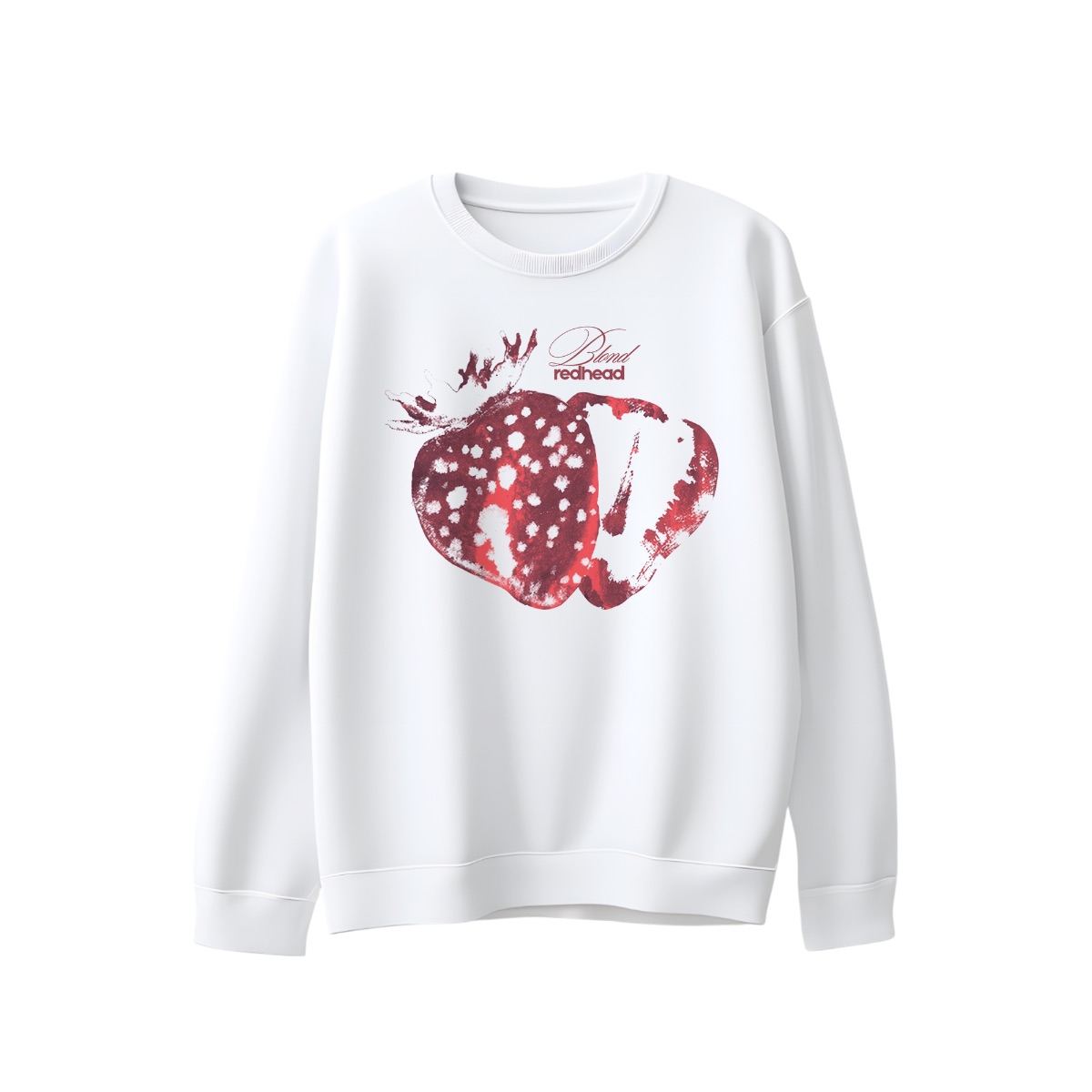 Blond Redhead Strawberry Graphic T-Shirt – Artistic Fruit Aesthetic Tee