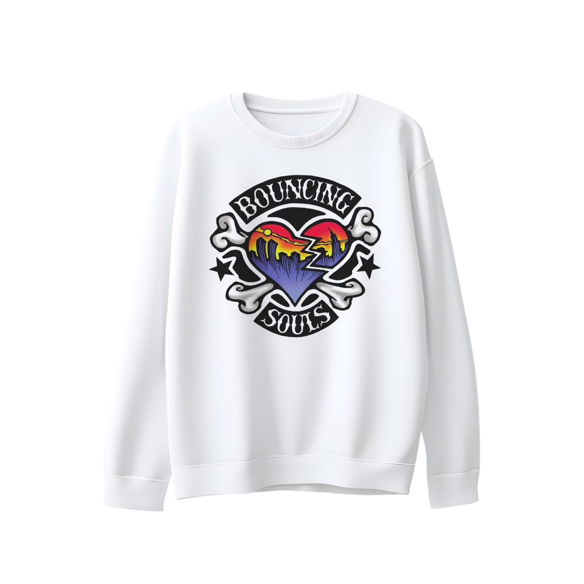 Bouncing Souls T-Shirt – Punk Rock Heart City Graphic Vintage Style Tee