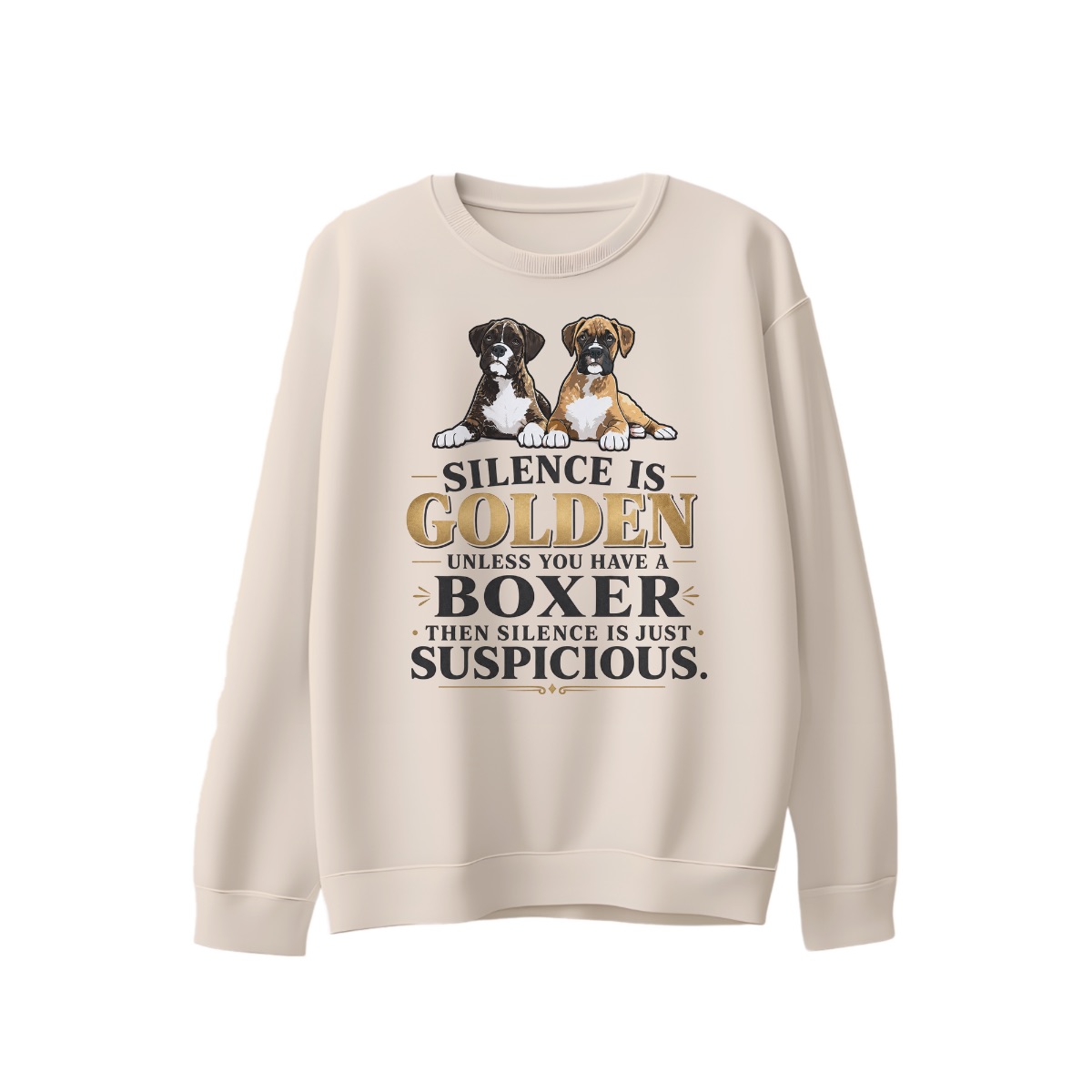 Funny Boxer Dog T-Shirt – Silence Is Golden Unless You Have a Boxer Dog Lover Tee