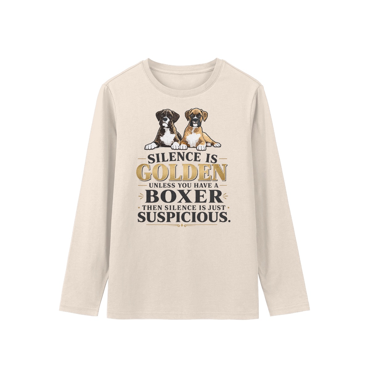 Funny Boxer Dog T-Shirt – Silence Is Golden Unless You Have a Boxer Dog Lover Tee