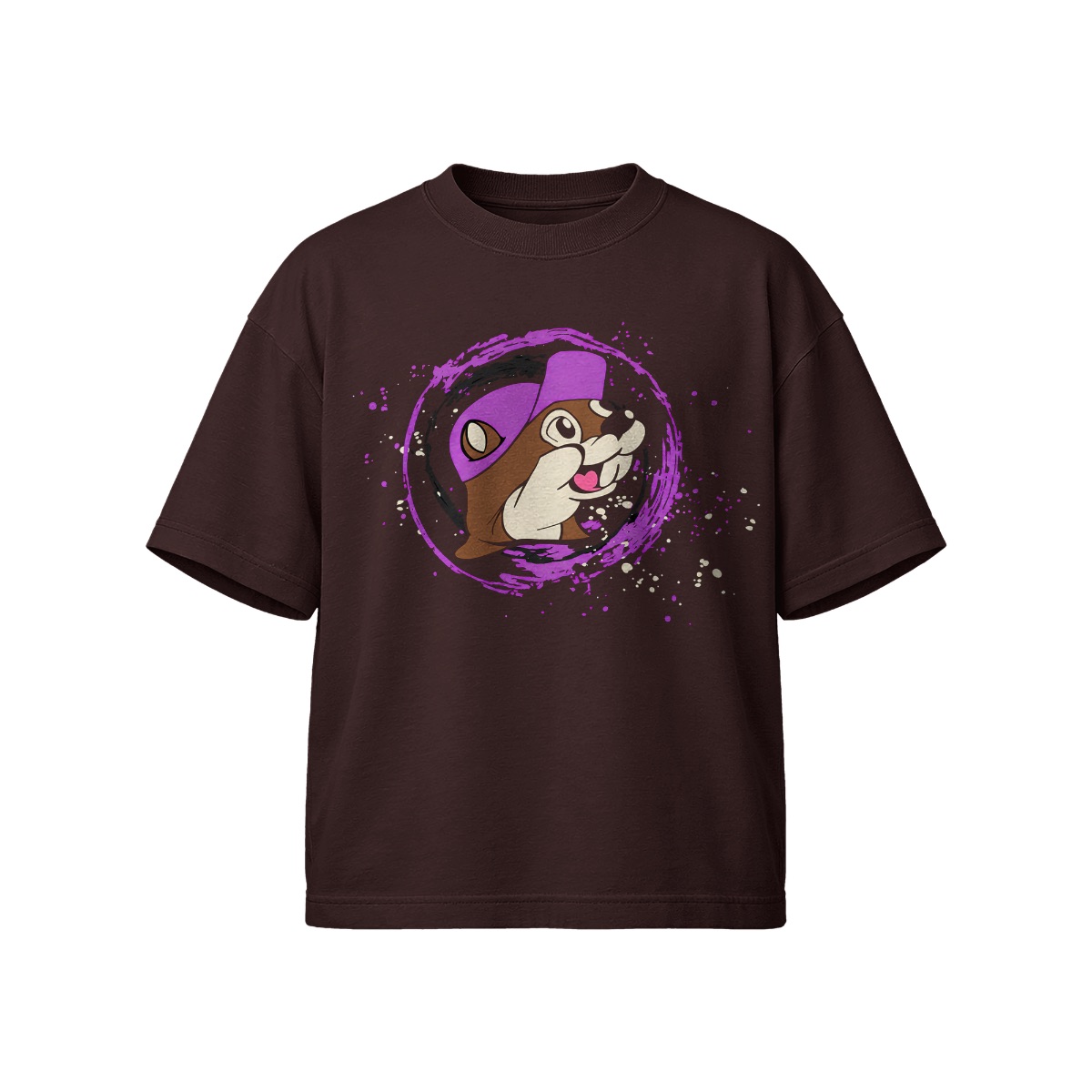 Cartoon Beaver Mask T-Shirt – Cute Streetwear Graphic Tee