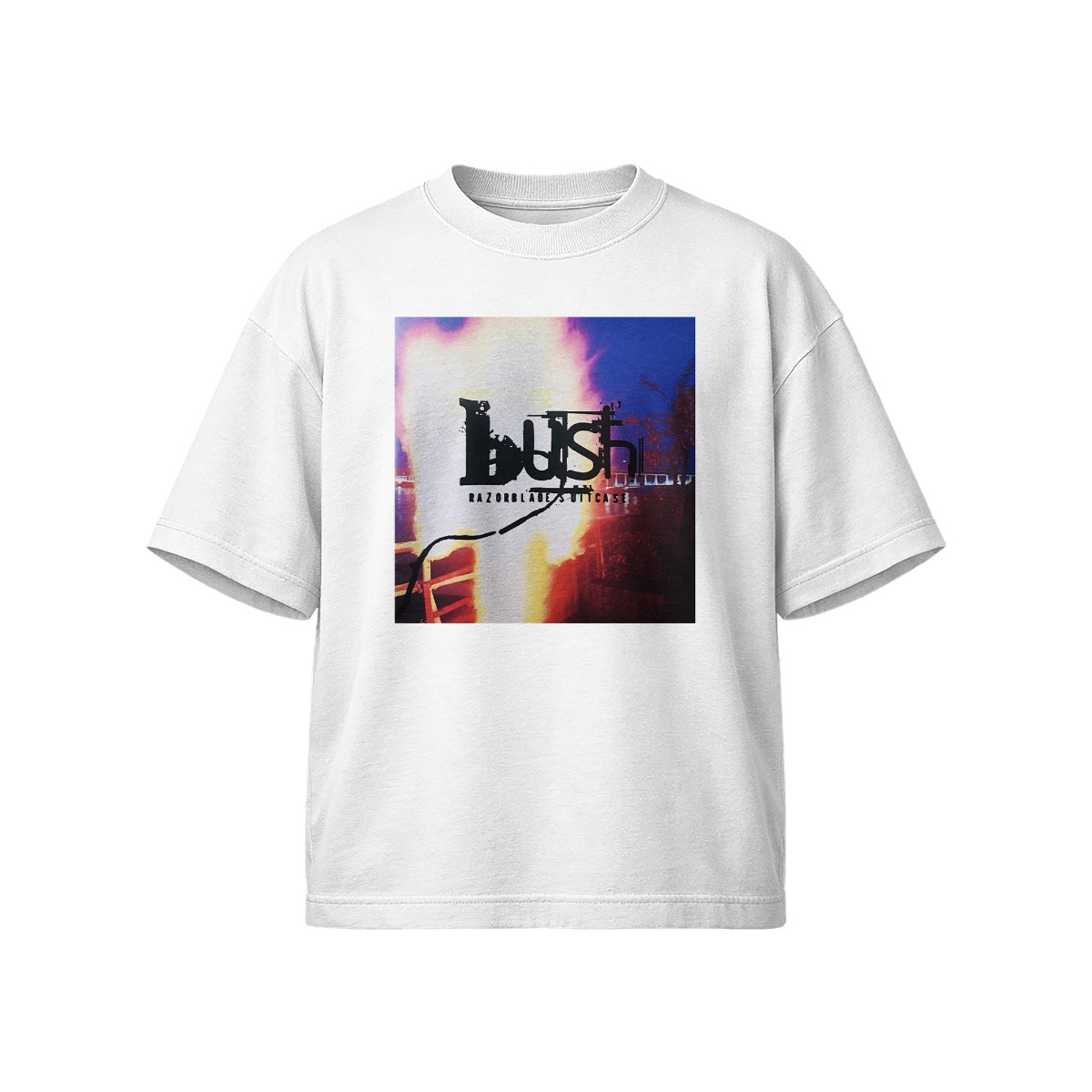 Bush Rage Tee – Edgy Flame Artwork Streetwear
