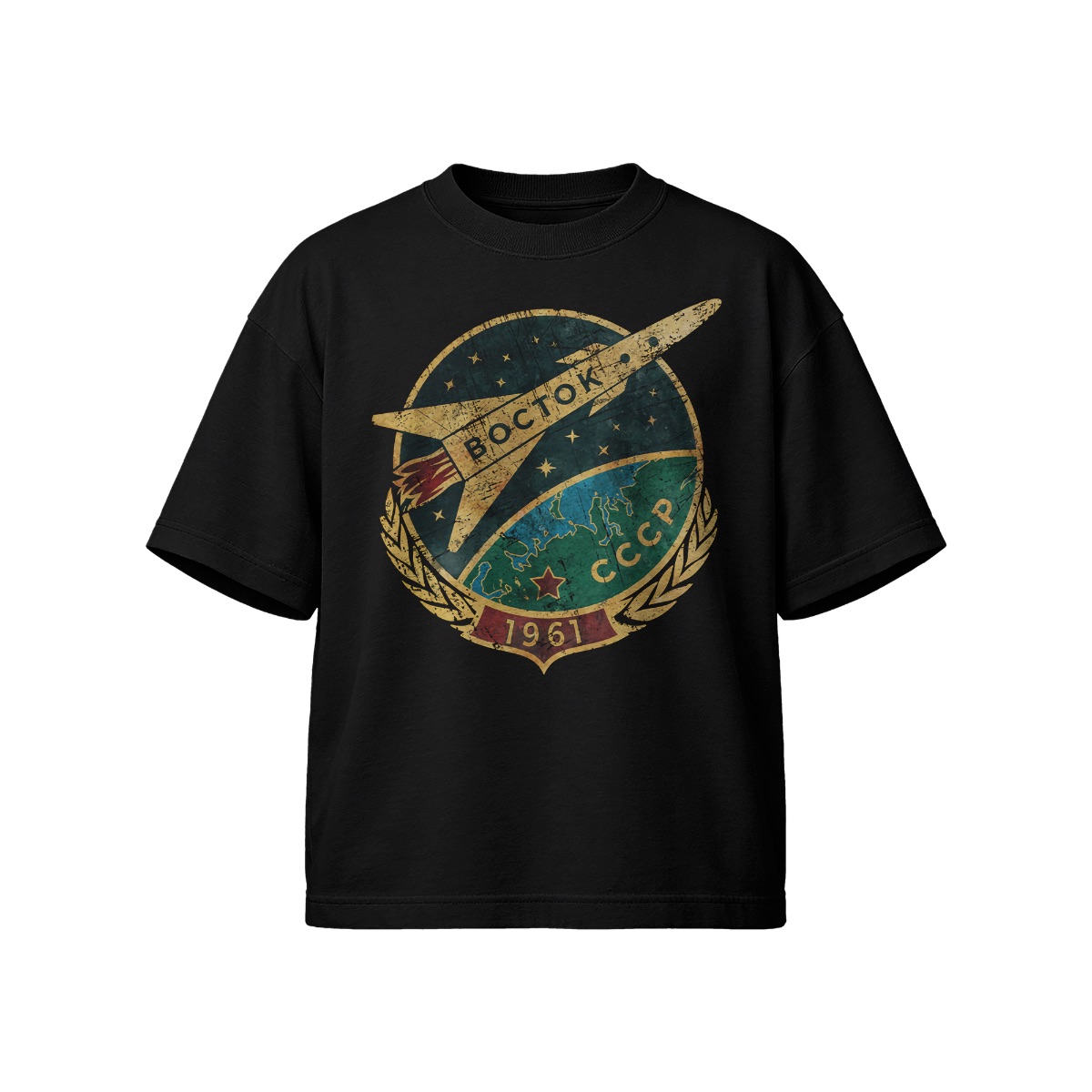 CCCP Rocket Vintage T-Shirt – Retro Soviet Space Graphic 1961