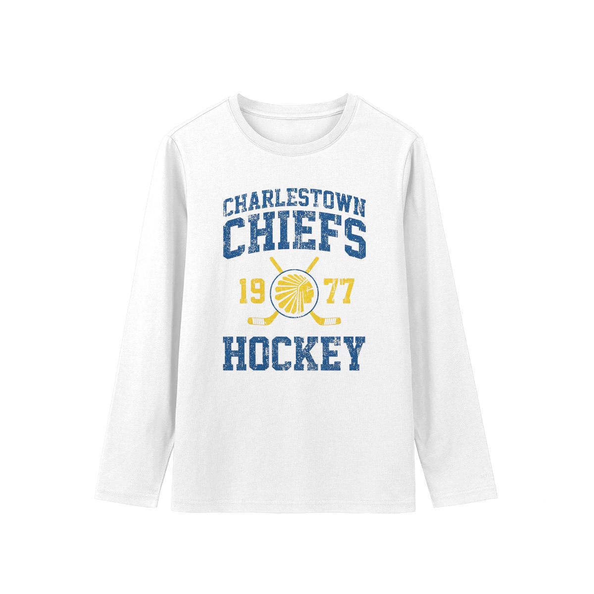 Charlestown Chiefs Hockey T-Shirt – Vintage Sports Graphic 1977