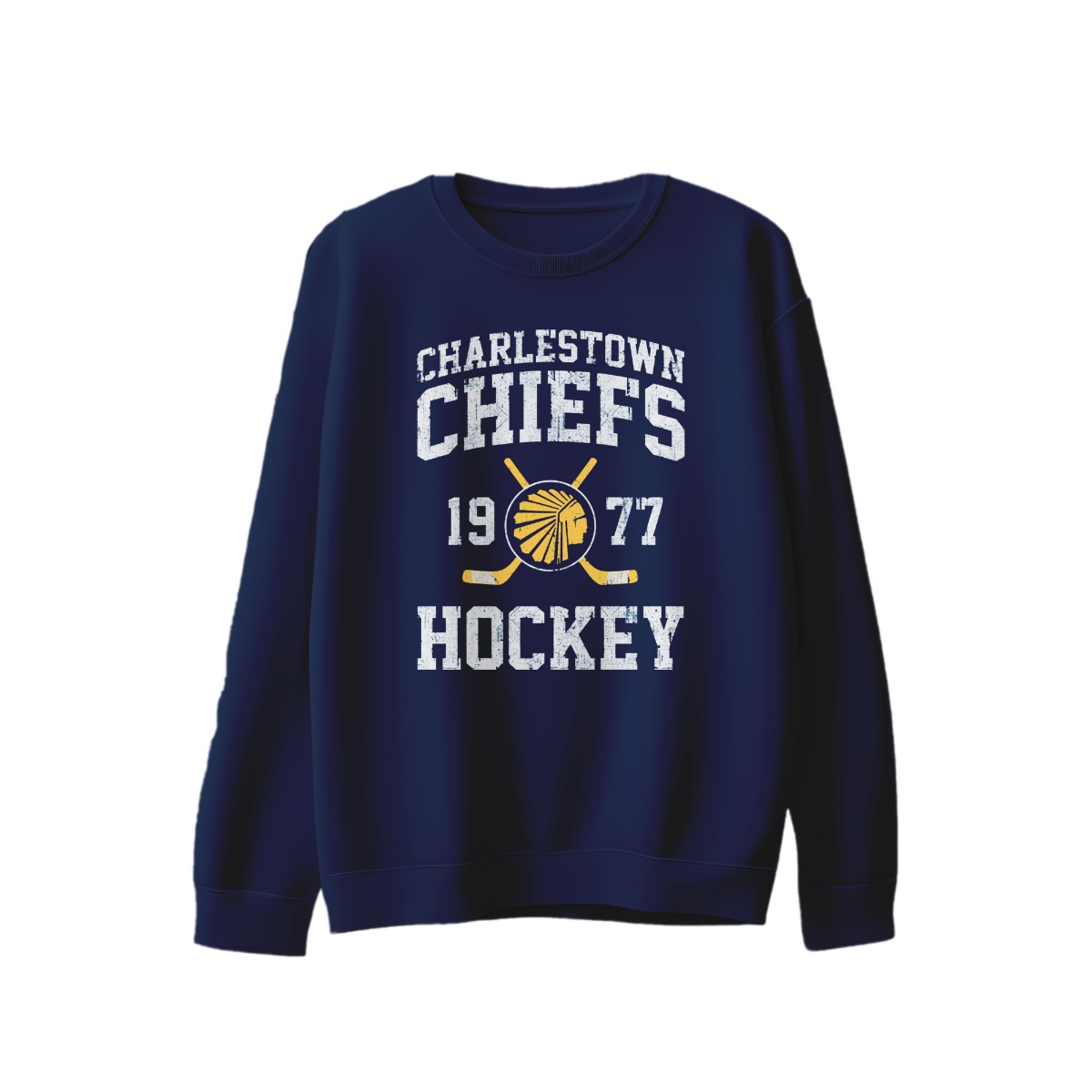 Charlestown Chiefs Hockey T-Shirt – Vintage Sports Graphic 1977