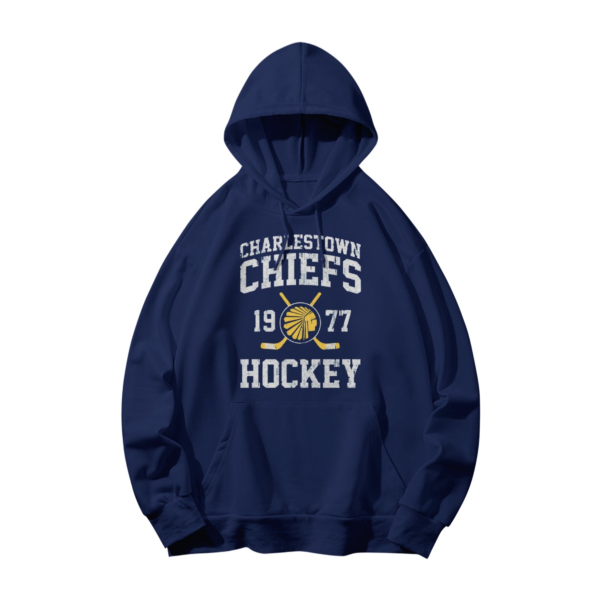Charlestown Chiefs Hockey T-Shirt – Vintage Sports Graphic 1977