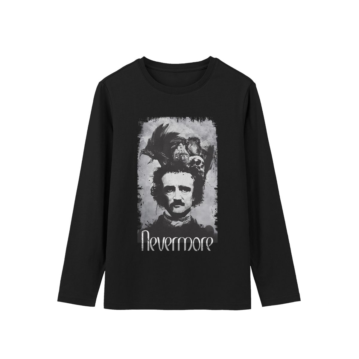 80s Edgar Allan Poe The Raven “Nevermore” T-Shirt – Vintage Horror Gothic Graphic Tee 