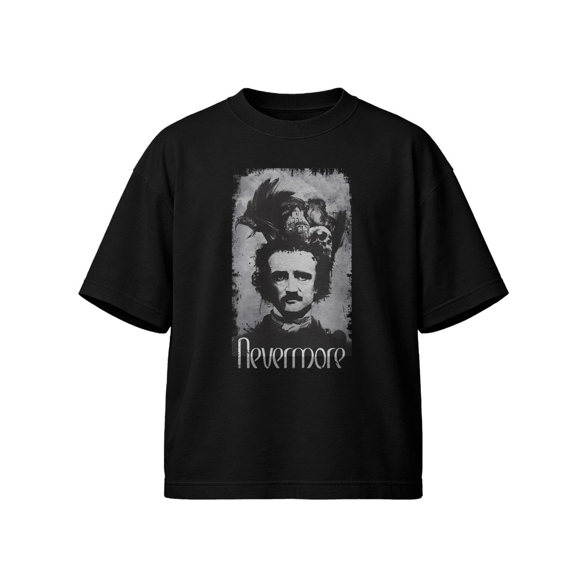 80s Edgar Allan Poe The Raven “Nevermore” T-Shirt – Vintage Horror Gothic Graphic Tee 