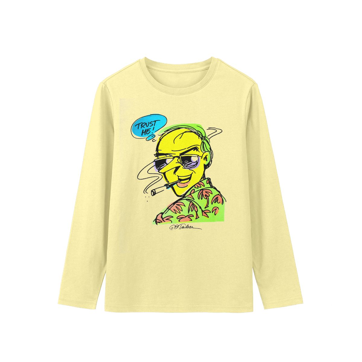 90s Doonesbury Uncle Duke “Trust Me” T-Shirt – Vintage Satirical Graphic Tee 
