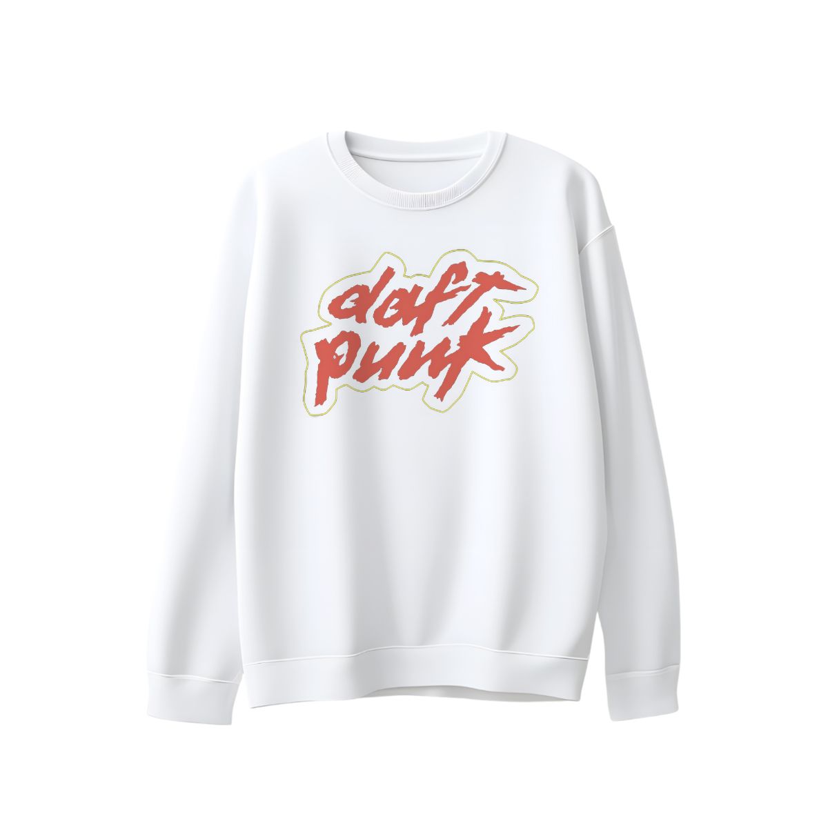 Minimalist Daft Punk Text T-Shirt – 90s Electronic Music Black Tee 