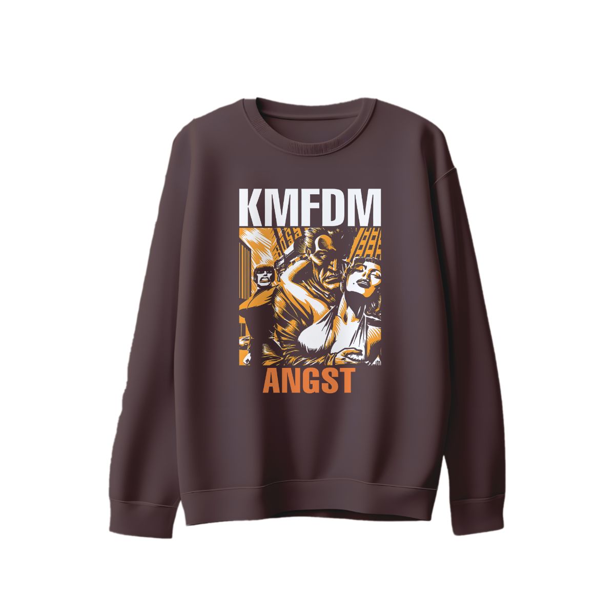  	90s KMFDM “Angst” T-Shirt – Vintage Industrial Metal Graphic Tee 