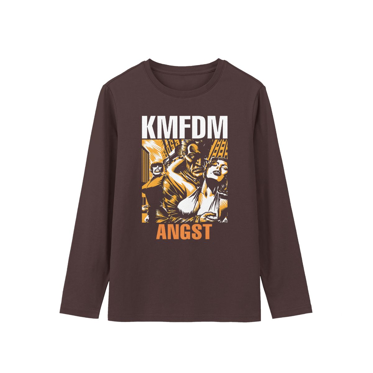  	90s KMFDM “Angst” T-Shirt – Vintage Industrial Metal Graphic Tee 