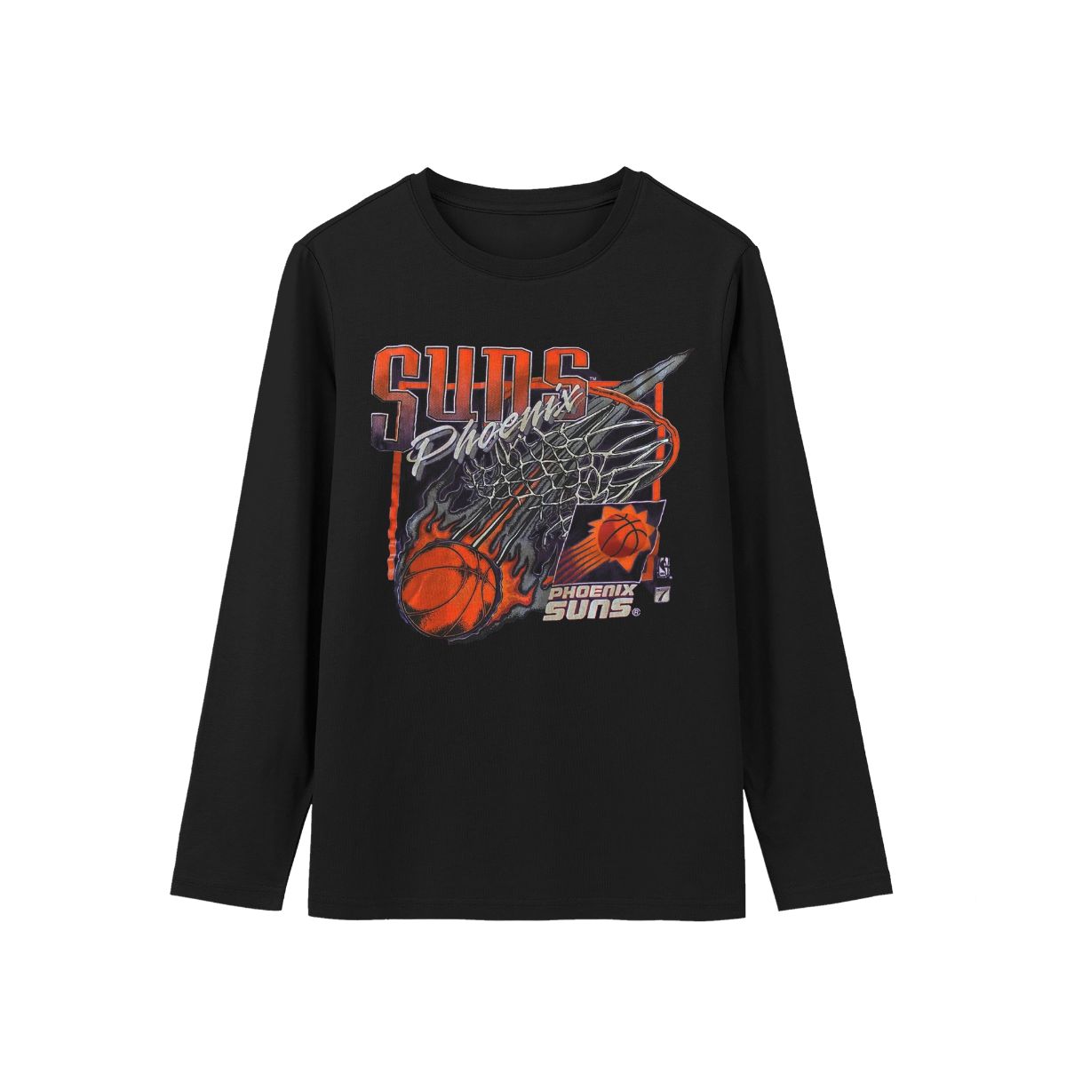 	90s Phoenix Suns Fire Ball T-Shirt – Vintage Basketball Graphic Tee 