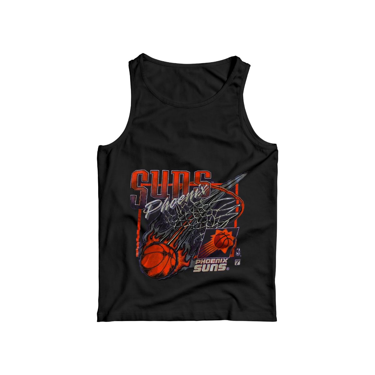 	90s Phoenix Suns Fire Ball T-Shirt – Vintage Basketball Graphic Tee 