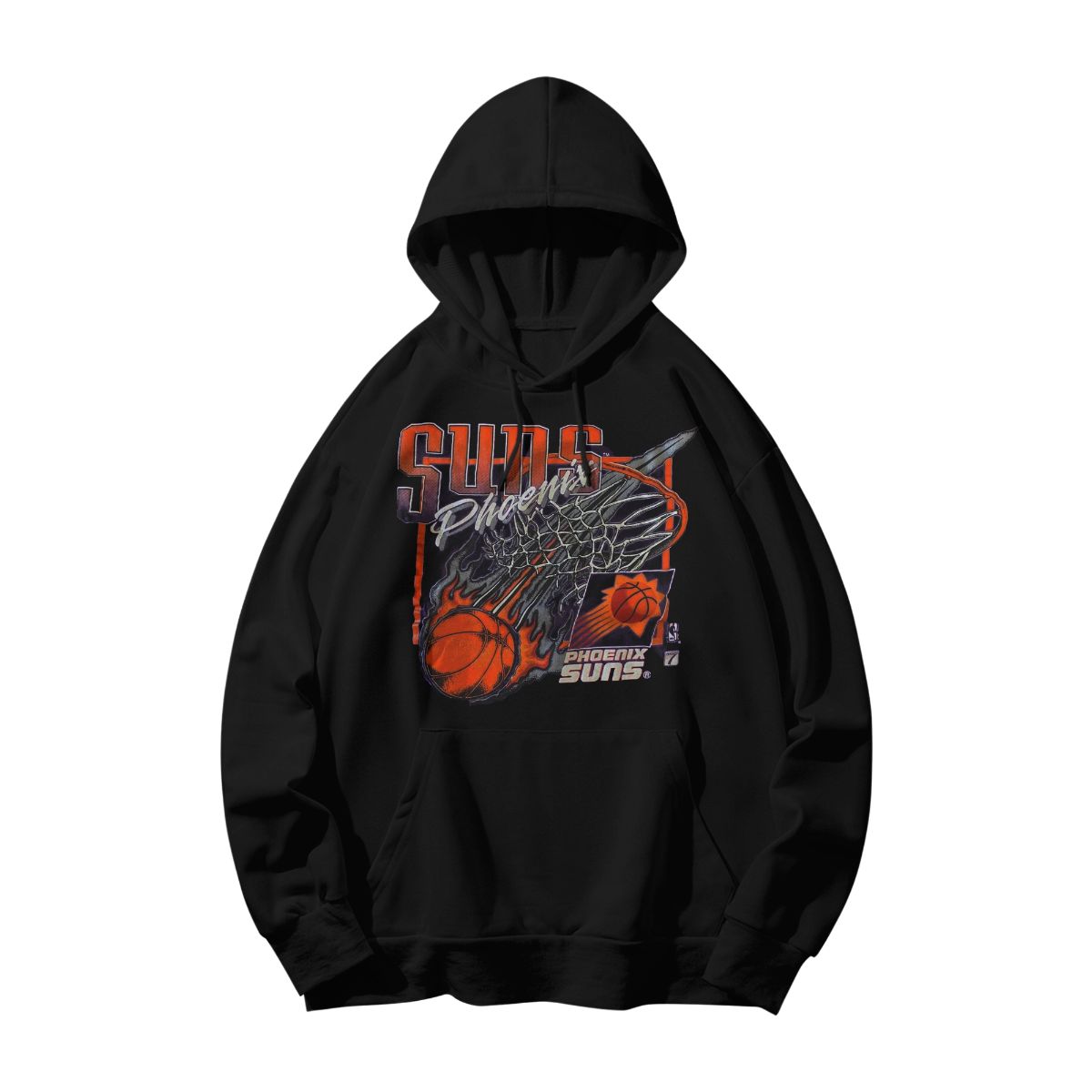 	90s Phoenix Suns Fire Ball T-Shirt – Vintage Basketball Graphic Tee 