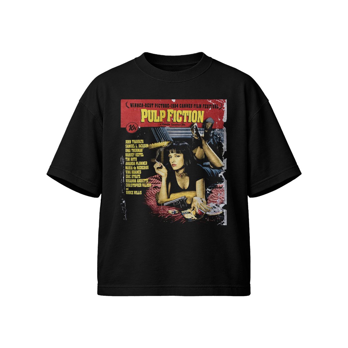 90s Pulp Fiction Vintage T-Shirt – American Crime Classic Graphic Tee 