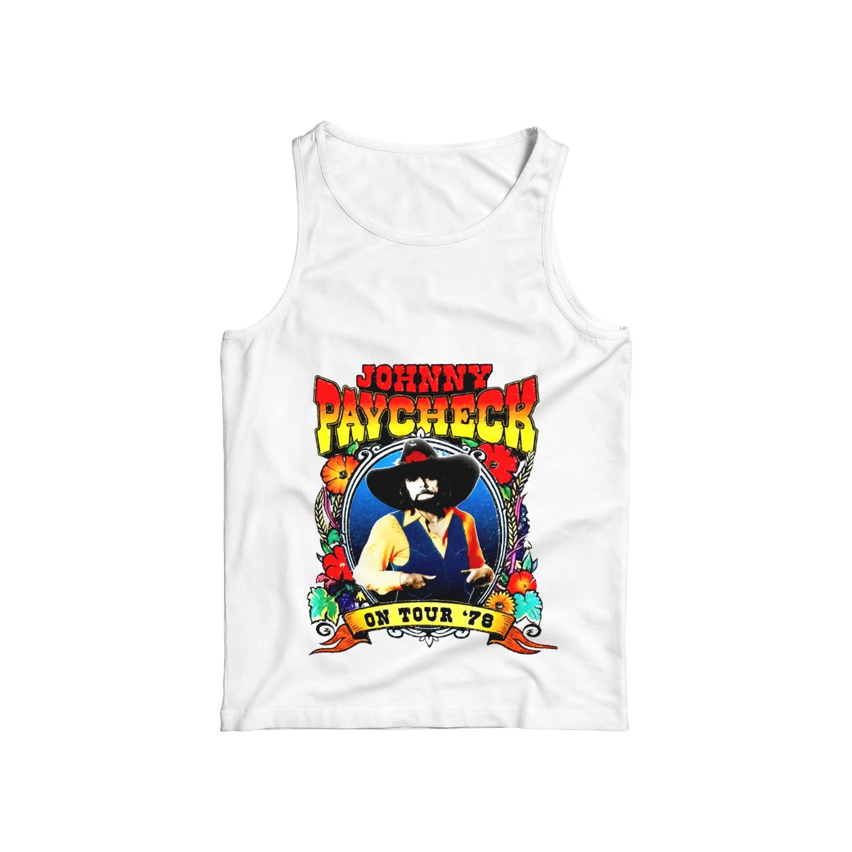 1978 Johnny Paycheck Tour Ringer T-Shirt – Vintage Country Music Graphic Tee 