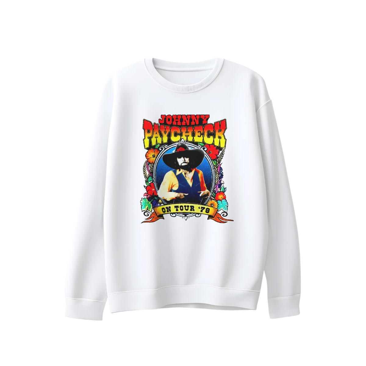 1978 Johnny Paycheck Tour Ringer T-Shirt – Vintage Country Music Graphic Tee 